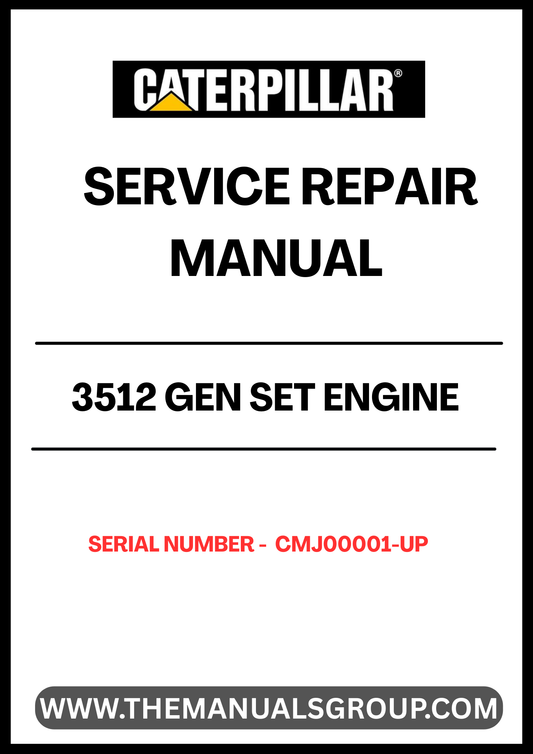 Ensure your CAT 3512 Gen Set Engine operates at peak performance with our comprehensive Service Repair Manual, specifically designed for serial numbers CMJ00001 and up. This manual is an essential resource for technicians and operators, providing detailed instructions and insights into maintenance, troubleshooting, and repair procedures.