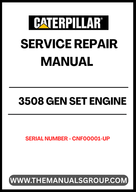 Unlock the full potential of your CAT 3508 Gen Set Engine with our comprehensive Service Repair Manual, specifically designed for serial numbers CNF00001 and up. This manual is an essential resource for technicians and operators, providing detailed instructions and insights to ensure optimal performance and longevity of your engine.