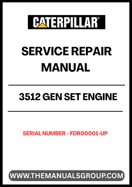 Unlock the full potential of your CAT 3512 Gen Set Engine with our comprehensive Service Repair Manual, designed specifically for serial numbers FDR00001 and up. This manual is an essential resource for technicians and operators, providing detailed instructions and insights to ensure optimal performance and longevity of your engine.