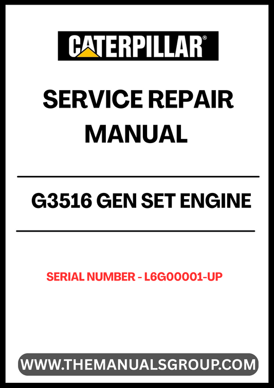 The CAT G3516 Gen Set Engine Service Repair Manual (S/N - L6G00001-UP) is an essential resource for technicians and engineers working with CAT G3516 engines. This comprehensive manual provides detailed instructions and specifications, ensuring that you have the necessary information to perform maintenance and repairs efficiently.