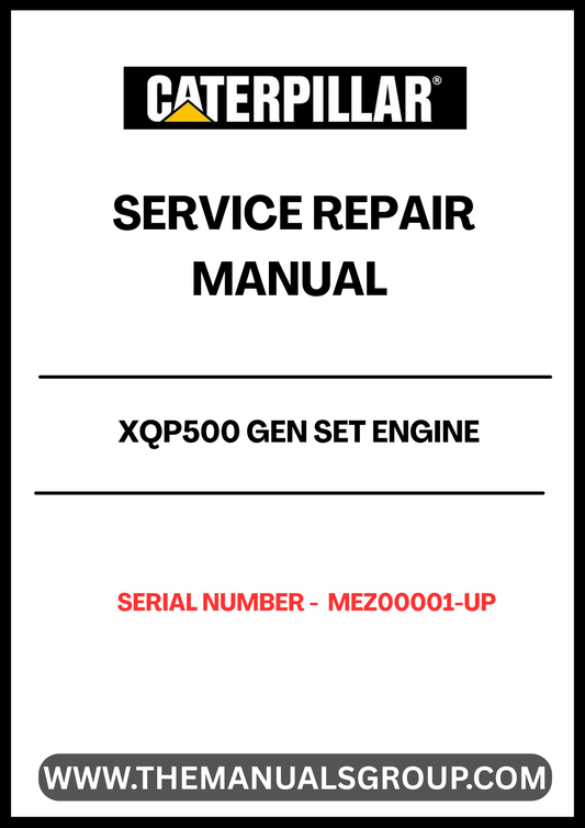 The CAT XQP500 Gen Set Engine Service Repair Manual is an essential resource for maintaining and servicing your generator powered by the robust C15 engine. Designed specifically for serial numbers MEZ00001 and up, this manual provides detailed instructions and insights to ensure optimal performance and longevity of your equipment.