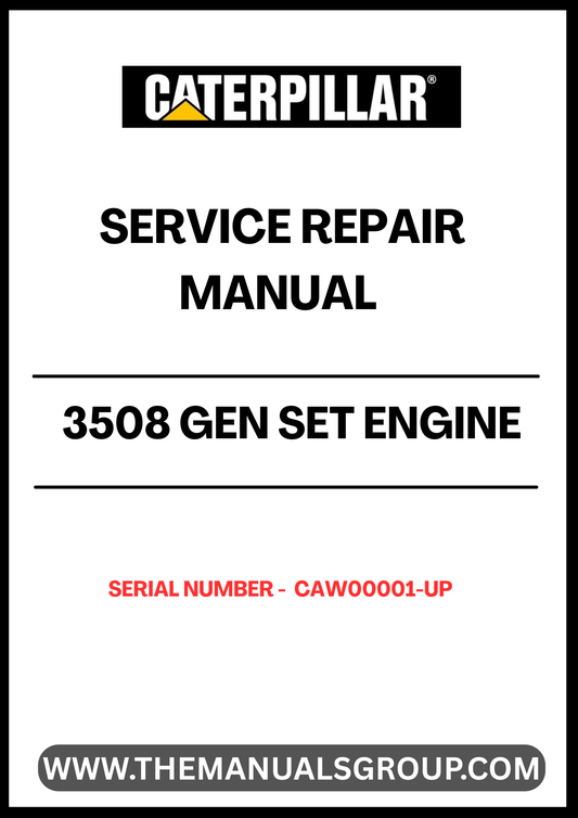 Unlock the full potential of your CAT 3508 Gen Set Engine with our comprehensive Service Repair Manual, specifically designed for serial numbers CAW00001 and up. This manual is an essential resource for technicians and operators, providing detailed instructions and insights to ensure optimal performance and longevity of your engine.