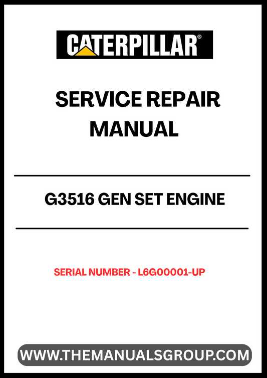 Unlock the full potential of your CAT G3516 Gen Set Engine with our comprehensive Service Repair Manual, specifically designed for serial numbers L6G00001 and up. This manual is an essential resource for technicians and operators, providing detailed instructions and insights to ensure optimal performance and longevity of your engine.