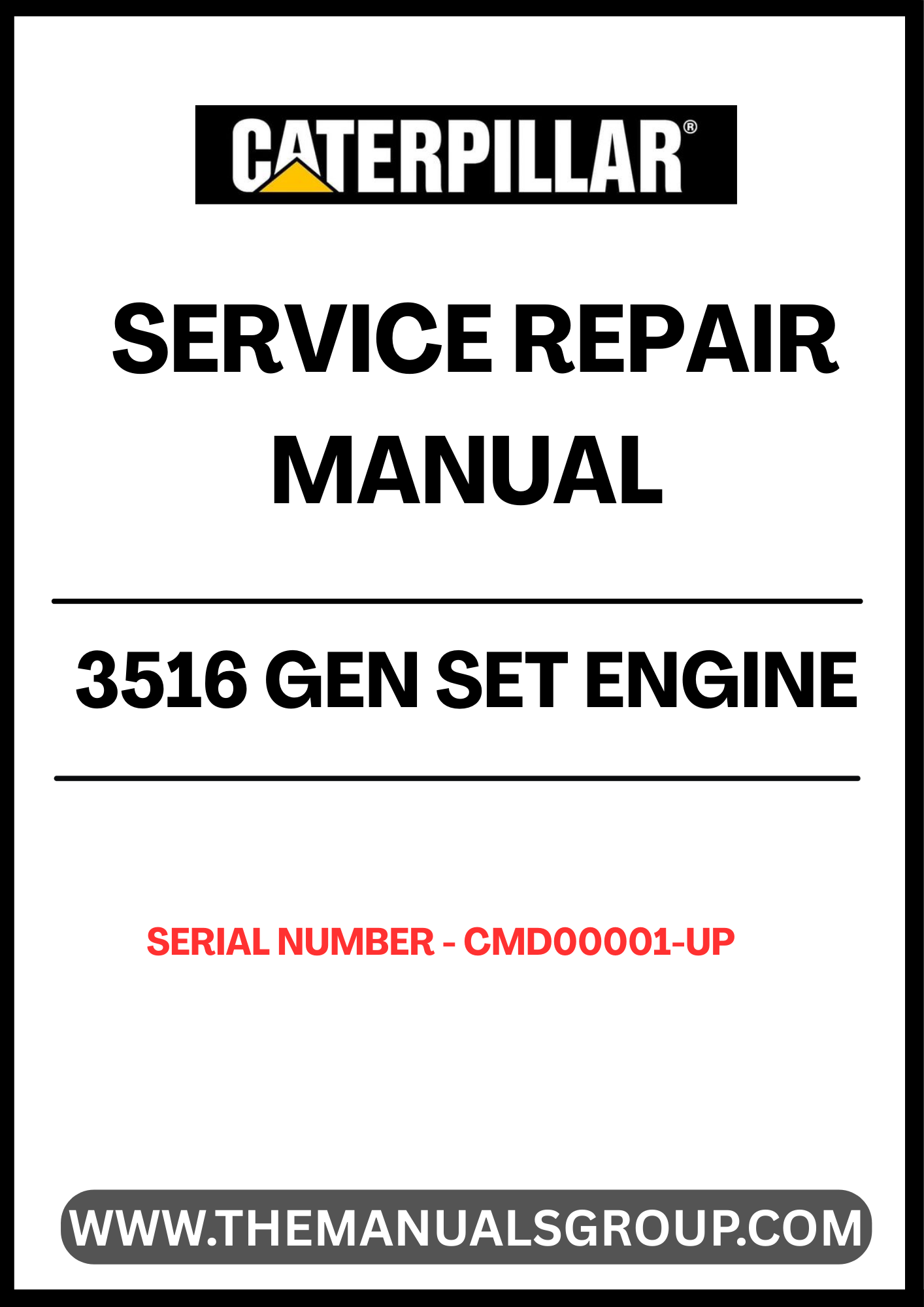 Discover the essential CAT 3516 Gen Set Engine Service Repair Manual, designed specifically for serial numbers CMD00001 and up. This comprehensive guide is your go-to resource for maintaining and repairing your engine, ensuring optimal performance and longevity. With detailed instructions and diagrams, you can tackle any service task with confidence.
