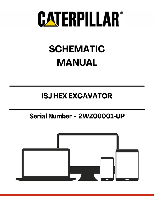 Discover the CAT ISJ HEX Excavator Schematic Manual, designed specifically for models with serial number 2WZ00001 and up. This comprehensive manual provides detailed schematics that are essential for understanding the intricate workings of your excavator, ensuring you have the right information at your fingertips for maintenance and repairs.