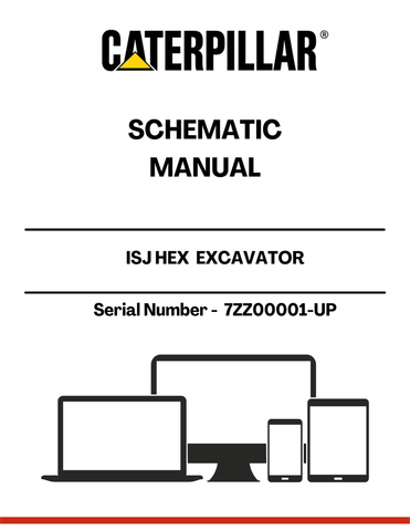 Discover the CAT ISJ HEX Excavator Schematic Manual, designed specifically for models with serial numbers 7ZZ00001 and up. This comprehensive manual provides detailed schematics that are essential for understanding the intricate workings of your excavator, ensuring you have the right information at your fingertips for maintenance and repairs.