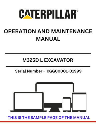The CAT M325D L Excavator Operation and Maintenance Manual is an essential resource for operators and maintenance personnel. This comprehensive guide provides detailed instructions on the operation, maintenance, and troubleshooting of the M325D L model, powered by the reliable C7 engine. With clear illustrations and step-by-step procedures, users can ensure optimal performance and longevity of their equipment.