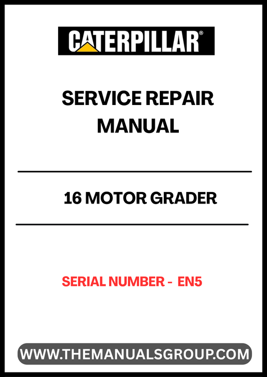 
Unlock the full potential of your CAT 16 Motor Grader with the comprehensive Schematic Manual, specifically designed for serial number EN5. This essential guide provides detailed schematics that simplify troubleshooting and maintenance, ensuring your equipment operates at peak performance.
