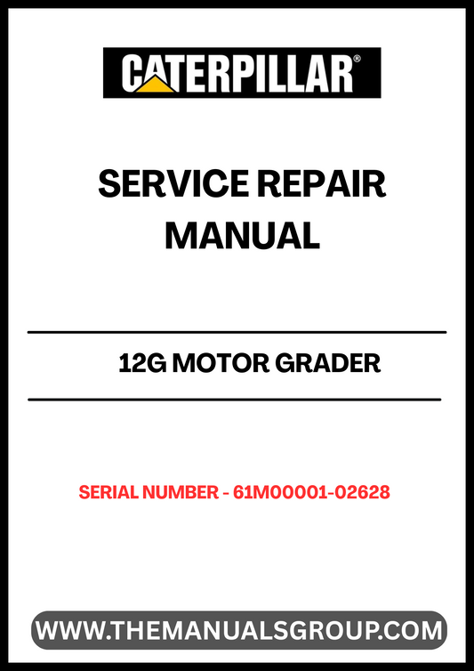 Ensure your CAT 12G Motor Grader operates at peak performance with our comprehensive Service Repair Manual, specifically designed for serial numbers 61M00001-02628. This manual is an essential resource for technicians and operators alike, providing detailed instructions and insights for effective maintenance and repair.