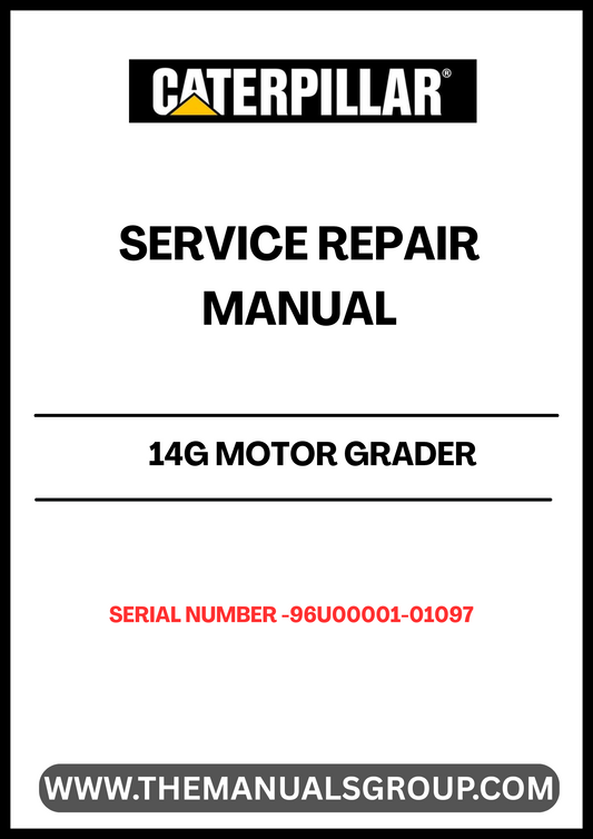 Ensure your CAT 14G Motor Grader operates at peak performance with our comprehensive Service Repair Manual, specifically designed for serial numbers 96U00001-01097. This manual is an essential resource for technicians and operators alike, providing detailed instructions and diagrams to facilitate efficient repairs and maintenance.
