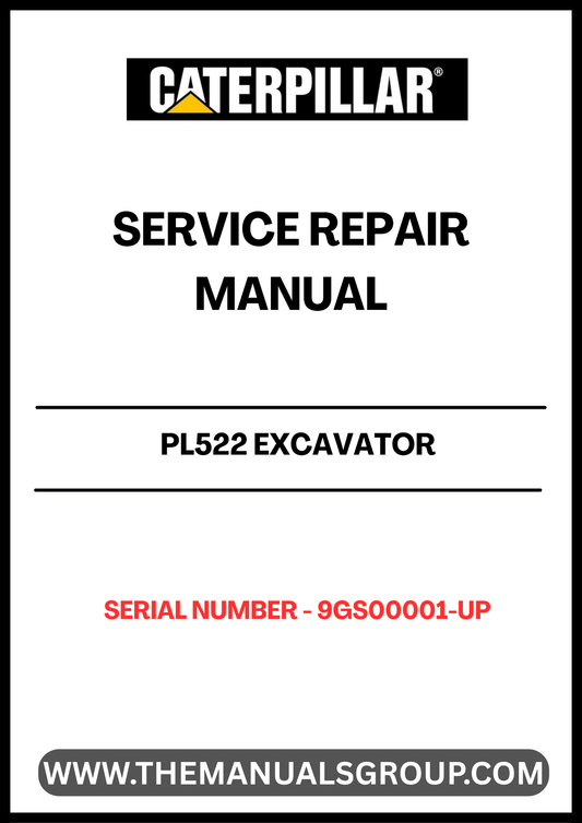 The CAT PL522 Excavator Service Repair Manual (S/N - 9GS00001-UP) is an essential resource for any technician or DIY enthusiast looking to maintain or repair their CAT excavator. This comprehensive manual provides detailed instructions, diagrams, and specifications to ensure that you can effectively troubleshoot and resolve any issues that may arise.