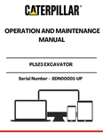 Enhance your operational efficiency with the CAT PL523 Excavator Operation and Maintenance Manual, specifically designed for serial numbers 6DN00001-UP. This comprehensive guide provides essential insights into the proper operation and maintenance of your excavator, ensuring optimal performance and longevity.