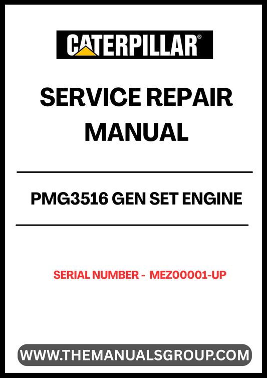 Ensure your CAT PMG3516 Gen Set operates at peak performance with the comprehensive Engine Service Repair Manual. Designed specifically for serial numbers MEZ00001 and up, this manual provides detailed guidance tailored for the G3516C engine, making it an essential resource for maintenance and repair.