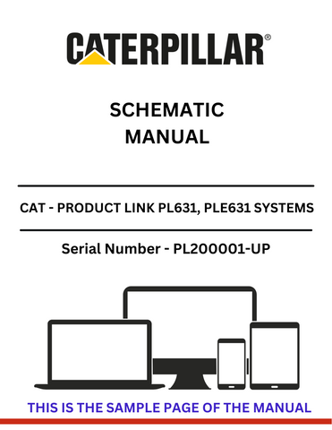 Explore the CAT PRODUCT LINK PL631 and PLE631 systems schematic manual ...