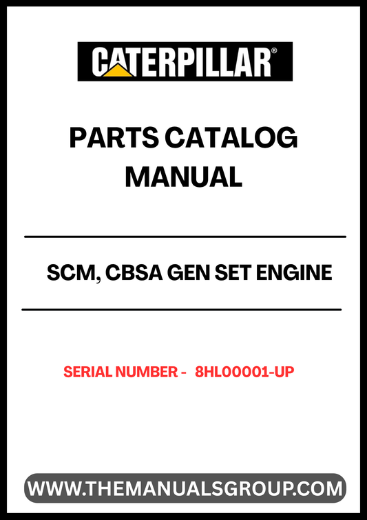 Enhance your engine maintenance with the CAT SCM, CBSA Gen Set Engine Parts Catalog Manual, specifically designed for serial numbers 8HL00001 and up. This comprehensive manual serves as an essential resource for identifying and sourcing the right parts for your CAT engine, ensuring optimal performance and longevity.
