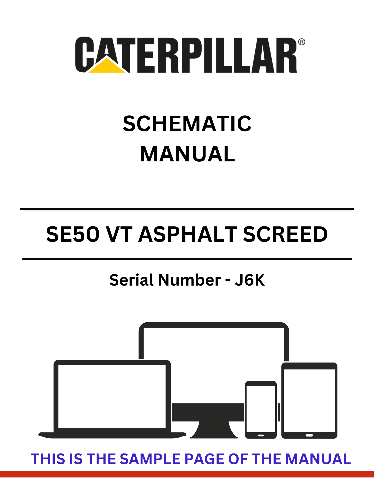 Discover the CAT SE60 V Asphalt Screed Schematic Manual (S/N - JJ3). Access detailed diagrams and specifications for optimal performance and maintenance.
