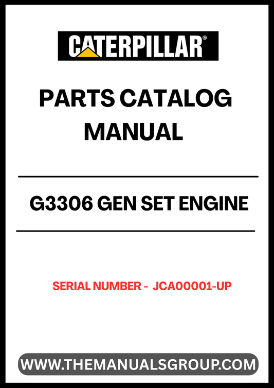 Enhance the performance and longevity of your CAT G3306 Gen Set with our comprehensive Parts Catalog Manual, specifically designed for serial numbers JCA00001 and up. This manual serves as an essential resource for identifying and sourcing the right components, ensuring your engine operates at peak efficiency.