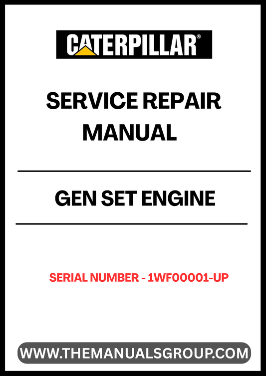 Unlock the full potential of your CAT GEN SET engine with our comprehensive Service Repair Manual, specifically designed for serial numbers 1WF00001 and up. This manual is an essential resource for technicians and DIY enthusiasts alike, providing detailed instructions and insights to ensure your engine operates at peak performance.