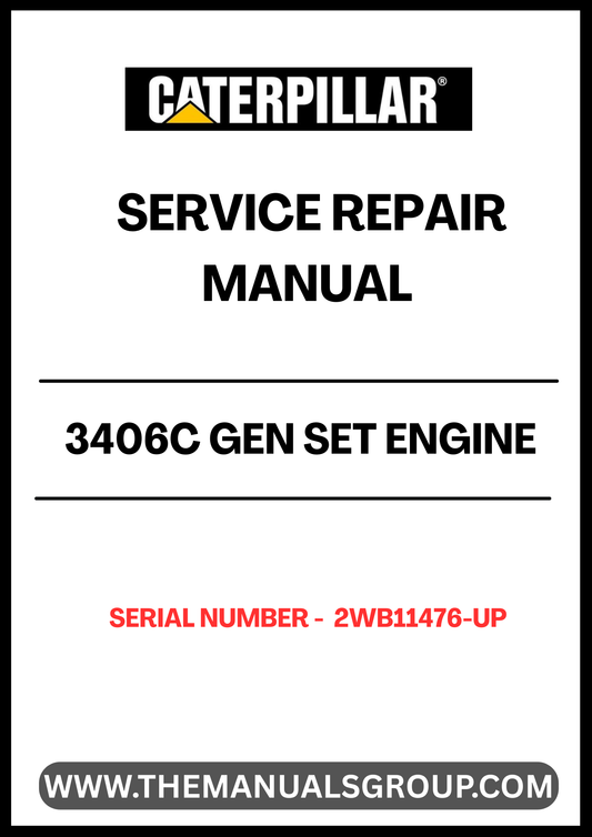 Unlock the full potential of your CAT 3406C GEN SET engine with our comprehensive Service Repair Manual, specifically designed for serial numbers 2WB11476 and up. This manual is an essential resource for technicians and DIY enthusiasts alike, providing detailed instructions and insights to ensure your engine operates at peak performance.