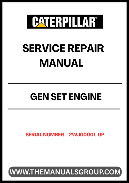  Unlock the full potential of your CAT GEN SET engine with our comprehensive Service Repair Manual, specifically designed for serial numbers 2WJ00001 and up. This manual is an essential resource for technicians and DIY enthusiasts alike, providing detailed instructions and insights to ensure your engine operates at peak performance.