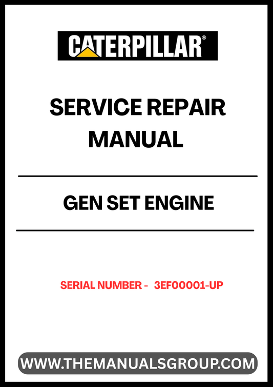 Ensure your CAT Gen Set engine operates at peak performance with our comprehensive Service Repair Manual, specifically designed for serial numbers 3EF00001 and above. This manual is an essential resource for technicians and DIY enthusiasts alike, providing detailed instructions and insights into maintenance and repair procedures.