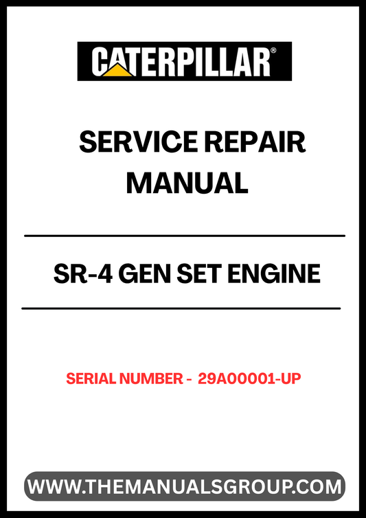 Ensure your CAT SR-4 Gen Set engine operates at peak performance with our comprehensive Service Repair Manual, specifically designed for serial numbers 29A00001 and up. This manual is an essential resource for technicians and DIY enthusiasts alike, providing detailed instructions and insights into maintenance and repair procedures.
