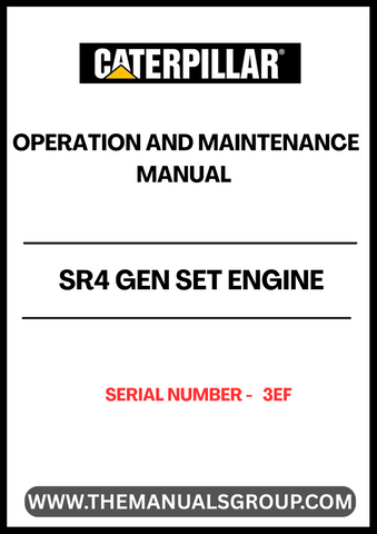 Ensure optimal performance and longevity of your CAT SR4 Gen Set Engine with the comprehensive Operation and Maintenance Manual, specifically designed for serial number 3EF. This essential guide provides detailed instructions and insights to help you operate your engine efficiently, minimizing downtime and maximizing productivity.