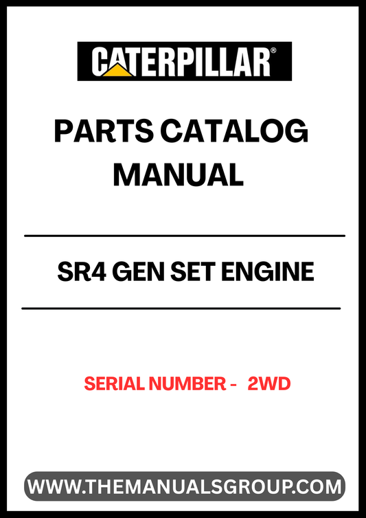 Discover the essential CAT SR4 Gen Set Engine Parts Catalog Manual, specifically designed for serial number 2WD. This comprehensive manual serves as a vital resource for technicians and engineers, providing detailed information on parts and components for optimal maintenance and repair.