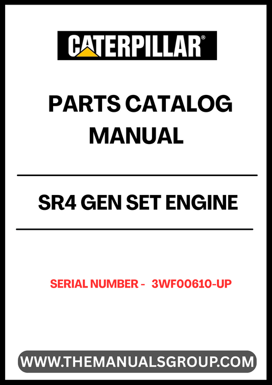 Enhance the performance and longevity of your CAT SR4 Gen Set with our comprehensive Engine Parts Catalog Manual, specifically designed for serial numbers 3WF00610 and up. This manual serves as an essential resource for identifying and sourcing the right parts, ensuring your equipment runs smoothly and efficiently.