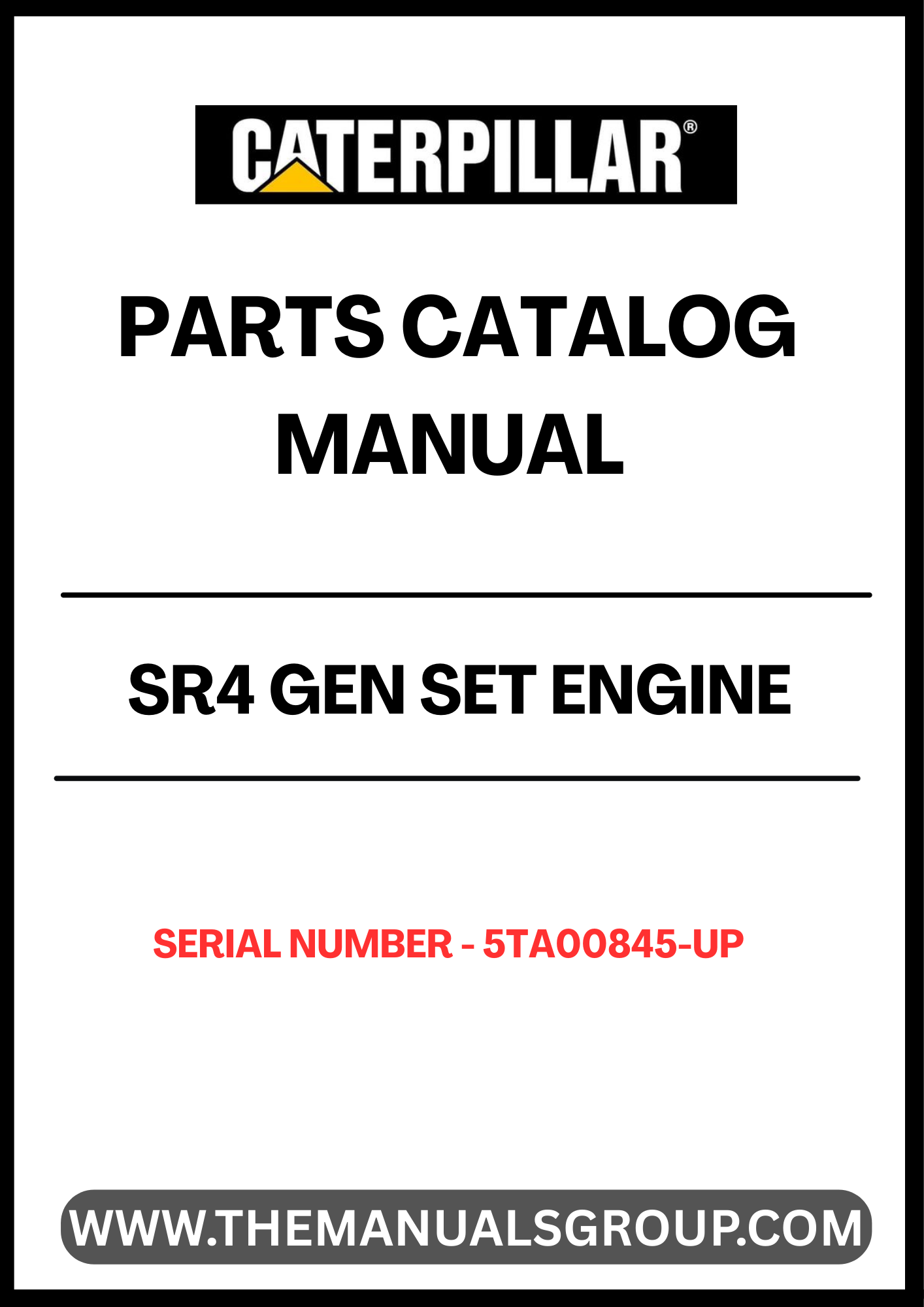  Enhance the performance and longevity of your CAT SR4 Gen Set with our comprehensive Engine Parts Catalog Manual, specifically designed for serial numbers 5TA00845 and up. This manual serves as an essential resource for identifying and sourcing the right parts, ensuring your equipment runs smoothly and efficiently.