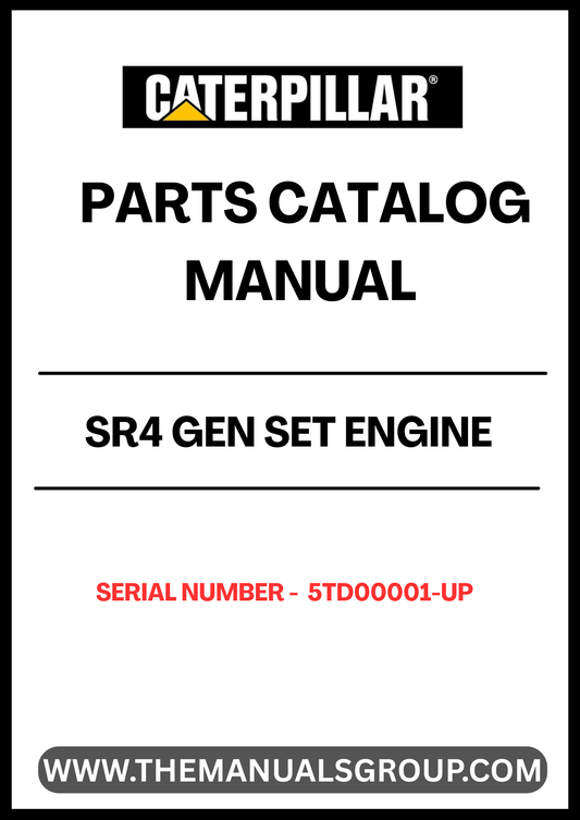 Discover the essential CAT SR4 Gen Set Engine Parts Catalog Manual, designed specifically for serial numbers 5TD00001 and up. This comprehensive manual serves as a vital resource for technicians and engineers, providing detailed diagrams and specifications to ensure accurate repairs and maintenance of your CAT engine.