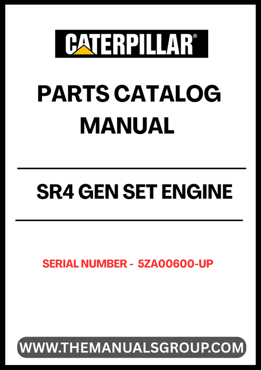  Enhance the performance and longevity of your CAT SR4 Gen Set with our comprehensive Engine Parts Catalog Manual, specifically designed for serial numbers 5ZA00600 and up. This manual serves as an essential resource for identifying and sourcing the right parts, ensuring your equipment runs smoothly and efficiently.