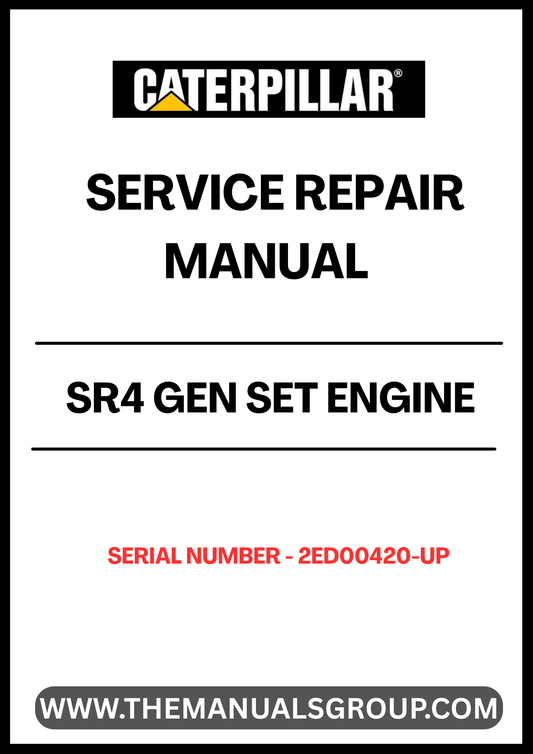 Unlock the full potential of your CAT SR4 Gen Set Engine with our comprehensive Service Repair Manual, specifically designed for serial numbers 2ED00420 and up. This manual is an essential resource for technicians and DIY enthusiasts alike, providing detailed instructions and insights to ensure optimal performance and longevity of your engine.