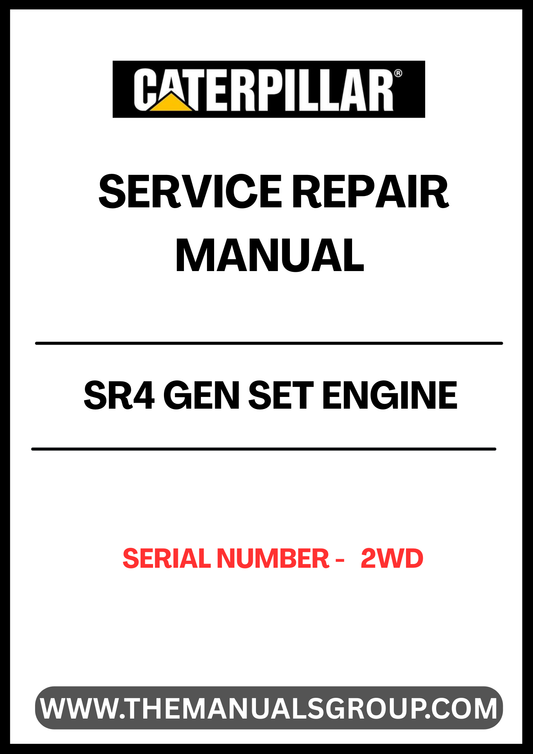  Ensure your CAT SR4 Gen Set engine operates at peak performance with our comprehensive Service Repair Manual, specifically designed for serial number 2WD. This manual is an essential resource for technicians and DIY enthusiasts alike, providing detailed instructions and insights for effective maintenance and repair.