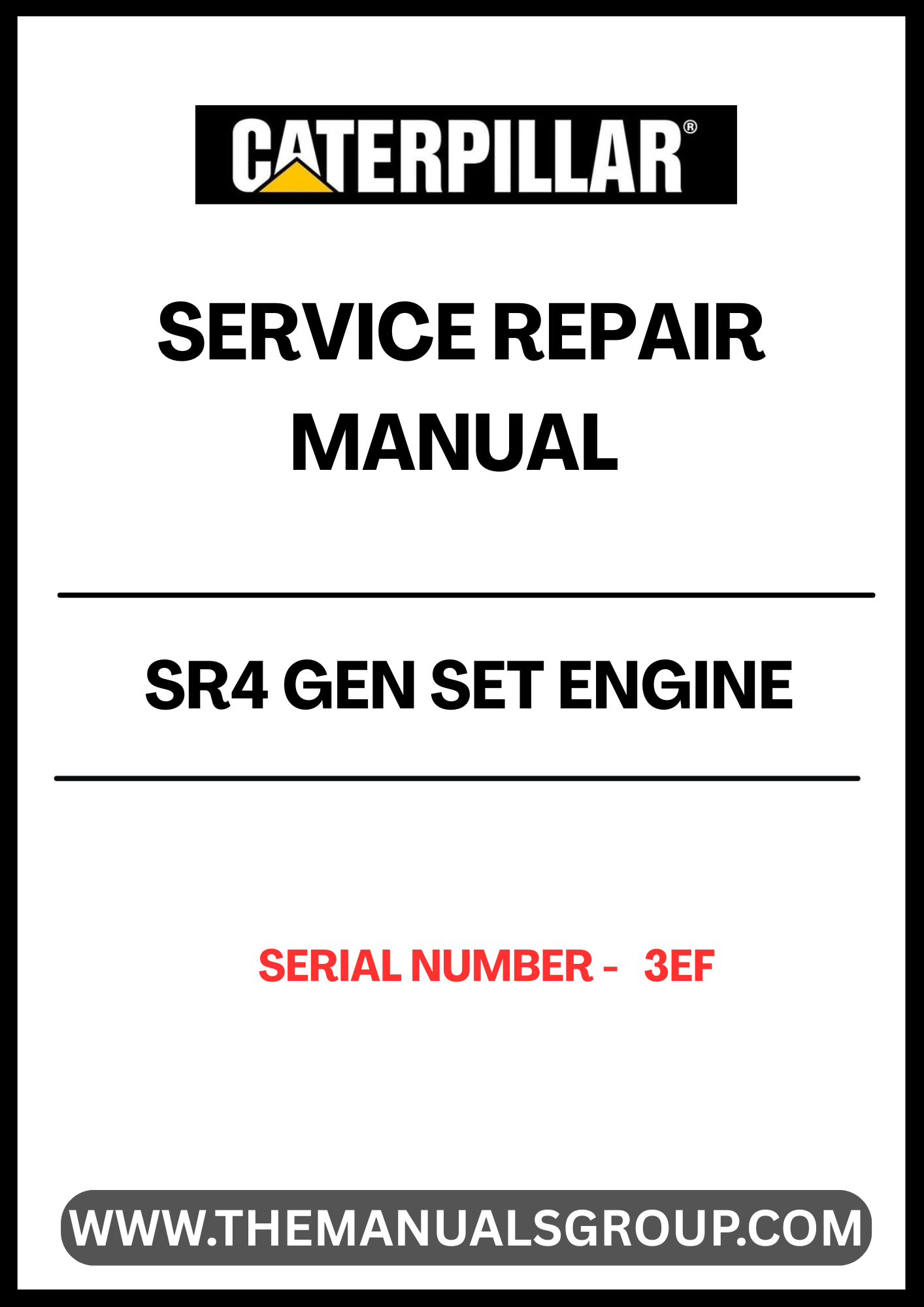 Ensure your CAT SR4 Gen Set Engine operates at peak performance with our comprehensive Service Repair Manual, specifically designed for serial number 3EF. This manual is an essential resource for technicians and DIY enthusiasts alike, providing detailed instructions and insights into maintenance and repair procedures.