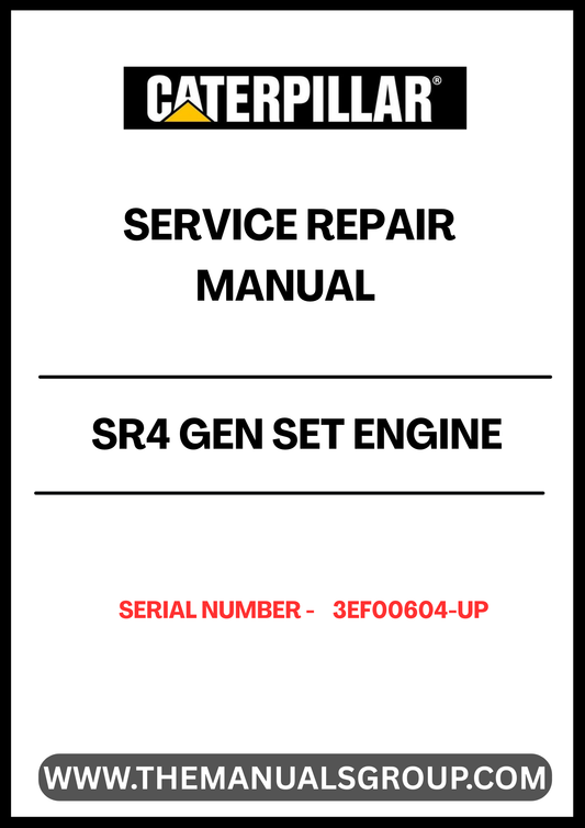 Discover the essential CAT SR4 Gen Set Engine Service Repair Manual, specifically designed for serial numbers 3EF00604 and up. This comprehensive guide is your go-to resource for maintaining and repairing your CAT engine, ensuring optimal performance and longevity.