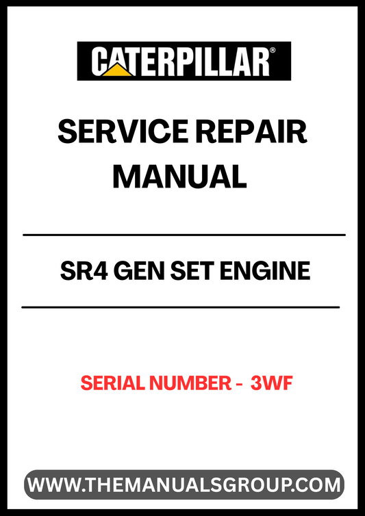 Ensure your CAT SR4 Gen Set engine operates at peak performance with our comprehensive Service Repair Manual, specifically designed for serial number 3WF. This manual is an essential resource for technicians and DIY enthusiasts alike, providing detailed instructions and insights for effective maintenance and repair.