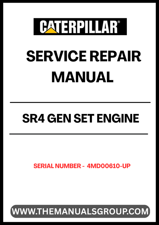  Ensure your CAT SR4 Gen Set engine operates at peak performance with our comprehensive Service Repair Manual, specifically designed for serial numbers 4MD00610 and up. This manual is an essential resource for technicians and DIY enthusiasts alike, providing detailed instructions and insights into maintenance and repair procedures.