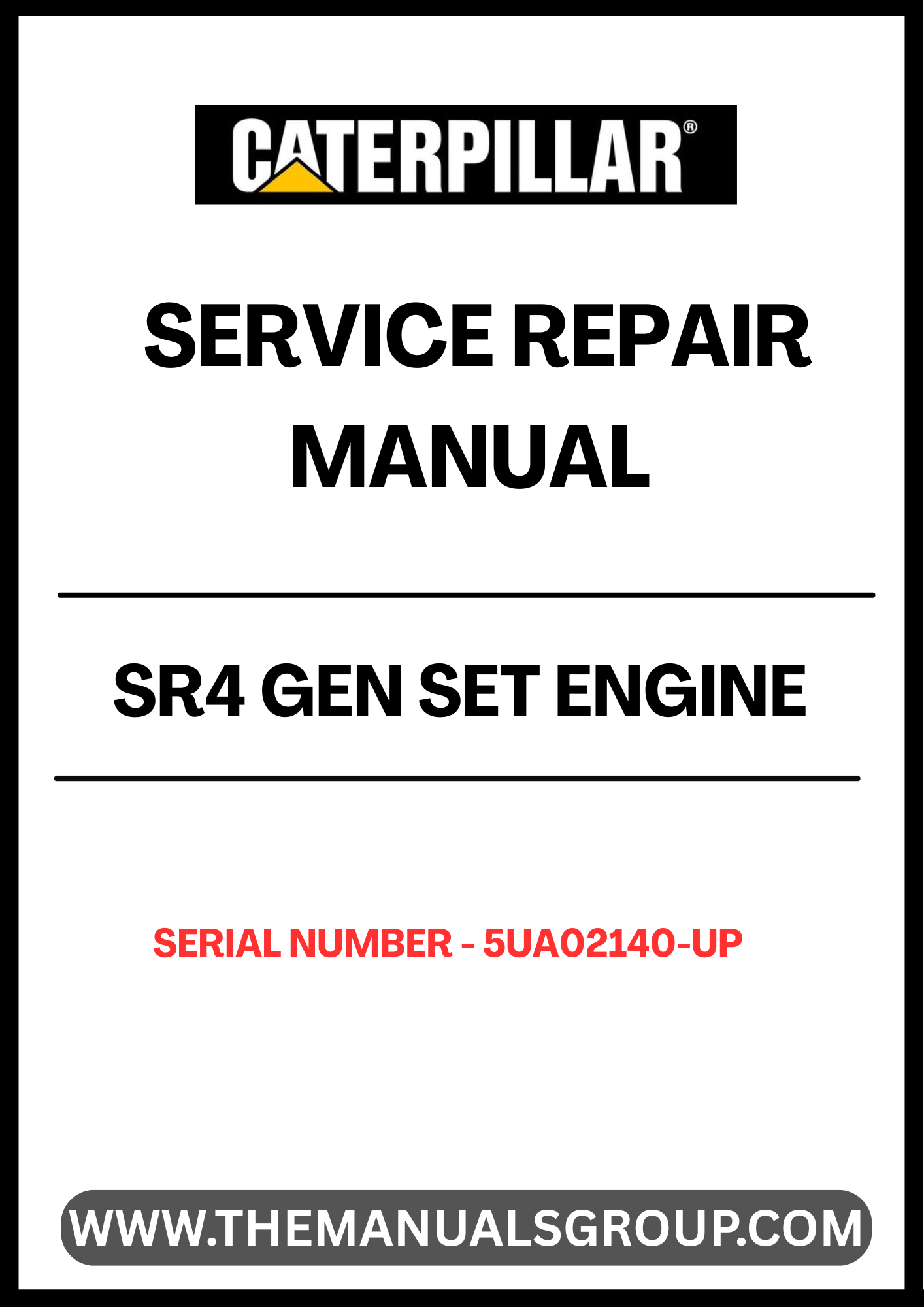  Ensure your CAT SR4 Gen Set engine operates at peak performance with the comprehensive Service Repair Manual, specifically designed for serial numbers 5UA02140 and up. This manual is an essential resource for technicians and DIY enthusiasts alike, providing detailed instructions and insights into maintenance and repair procedures.