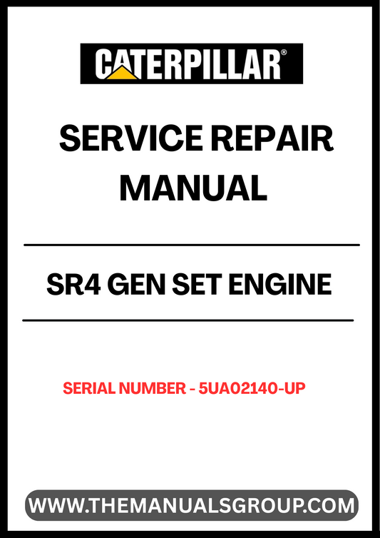  Ensure your CAT SR4 Gen Set engine operates at peak performance with the comprehensive Service Repair Manual, specifically designed for serial numbers 5UA02140 and up. This manual is an essential resource for technicians and DIY enthusiasts alike, providing detailed instructions and insights into maintenance and repair procedures.