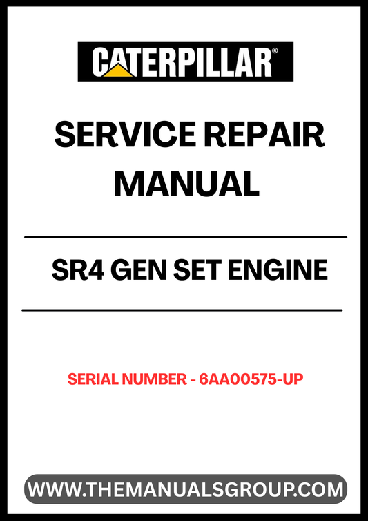 Ensure your CAT SR4 Gen Set engine operates at peak performance with our comprehensive Service Repair Manual, specifically designed for serial numbers 6AA00575 and up. This manual is an essential resource for technicians and DIY enthusiasts alike, providing detailed instructions and insights for effective maintenance and repair.