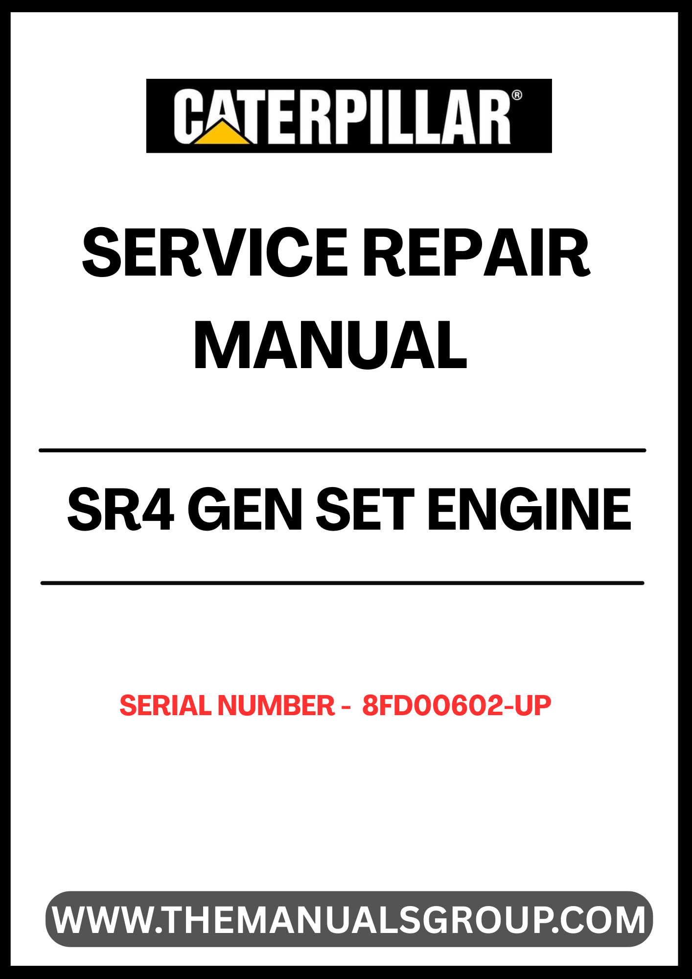 The CAT SR4 Gen Set Engine Service Repair Manual (S/N - 8FD00602-UP) is an essential resource for anyone looking to maintain or repair their CAT generator set. This comprehensive manual provides detailed instructions, diagrams, and specifications to ensure that you can effectively troubleshoot and resolve any issues that may arise with your engine.