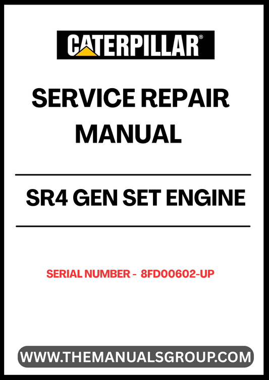 The CAT SR4 Gen Set Engine Service Repair Manual (S/N - 8FD00602-UP) is an essential resource for anyone looking to maintain or repair their CAT generator set. This comprehensive manual provides detailed instructions, diagrams, and specifications to ensure that you can effectively troubleshoot and resolve any issues that may arise with your engine.