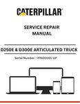 Discover the ultimate CAT supplement for D250E & D300E trucks with 3Z-5735 modifications. Access the service repair manual for S/N 7FN00001-UP today.