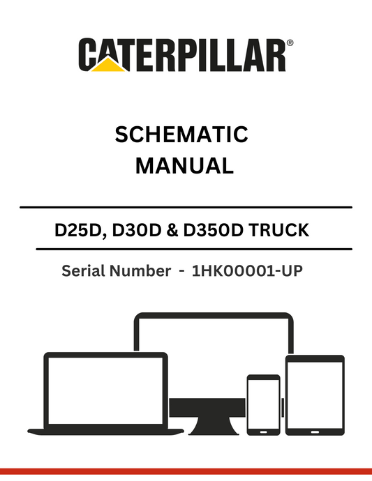  Discover the CAT supplement for D25D, D30D, and D350D trucks. Access the 3Z-5523 modifications schematic manual for serial numbers 1HK00001 and up.