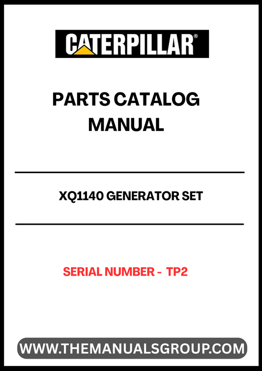Enhance the performance and longevity of your CAT XQ1140 generator with the comprehensive Parts Catalog Manual, specifically designed for serial number TP2. This essential resource provides detailed diagrams and part numbers, ensuring you can easily identify and order the components you need for maintenance and repairs.
