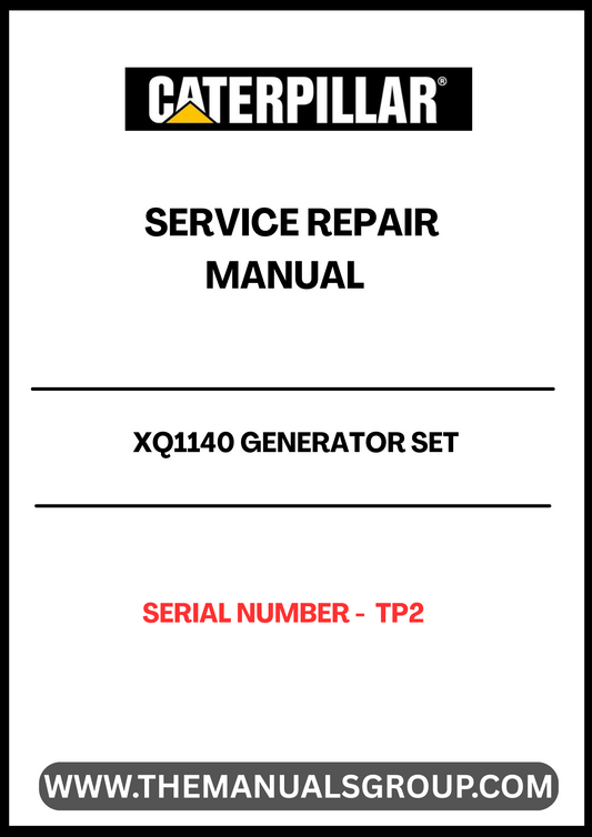 Discover the essential CAT XQ1140 Generator Set Service Repair Manual, specifically designed for serial number TP2. This comprehensive guide is your go-to resource for maintaining and troubleshooting your generator, ensuring optimal performance and longevity.