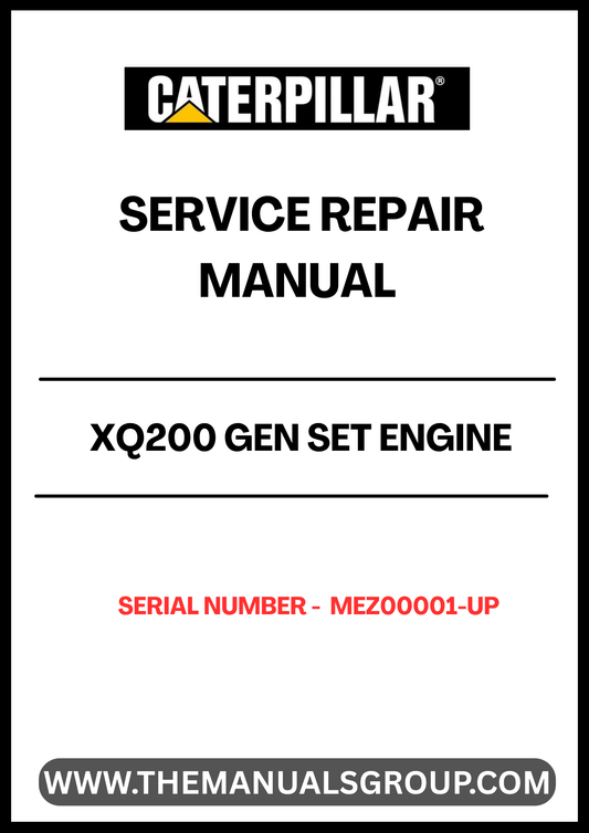 Ensure your CAT XQ200 GEN SET operates at peak performance with the comprehensive Engine Service Repair Manual. Designed specifically for serial numbers MEZ00001 and up, this manual provides detailed instructions and insights for effective maintenance and repair, empowering you to tackle any issue with confidence.