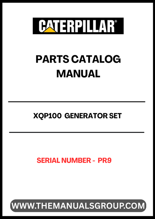 Discover the essential CAT XQP100 Generator Set Parts Catalog Manual, specifically designed for serial number PR9. This comprehensive manual serves as a vital resource for technicians and operators, providing detailed information on parts and components to ensure optimal performance and maintenance of your generator set.