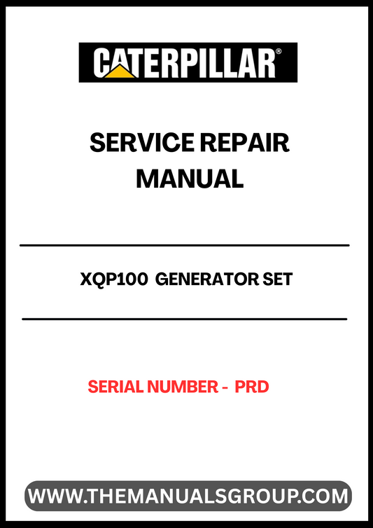  Ensure your CAT XQP100 Generator Set operates at peak performance with the comprehensive Service Repair Manual, specifically designed for serial number PRD. This manual is an essential resource for technicians and operators, providing detailed instructions and insights for effective maintenance and troubleshooting.